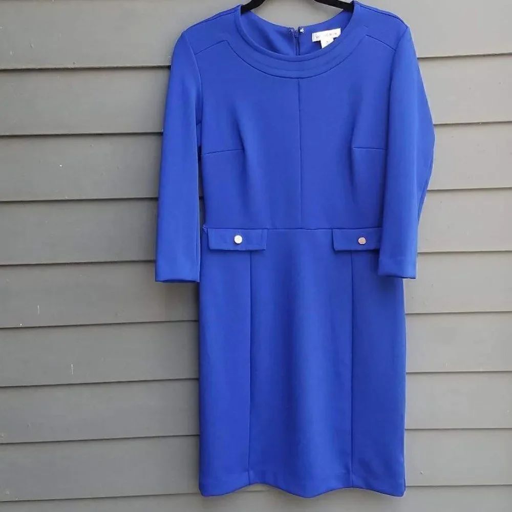 Liz Claiborne Blue Classic Retro Looking Dress Size Medium